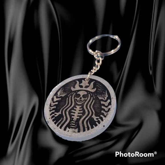 Starbucks Skelton Coffee keychain (Z136) - Picture 2 of 4
